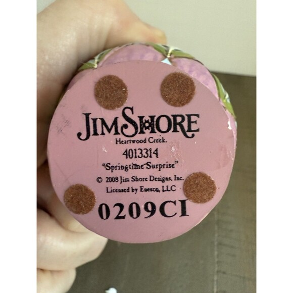 Jim Shore Springtime Surprise 2008 Heartwood Ck Egg Trinket Box Flowers 4013314 - Picture 3 of 5